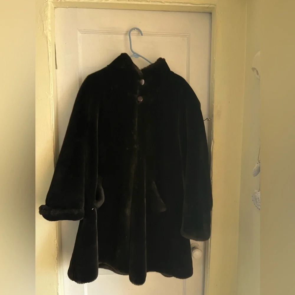 Marvin Richards Vintage Faux Fur Coat Made in USA